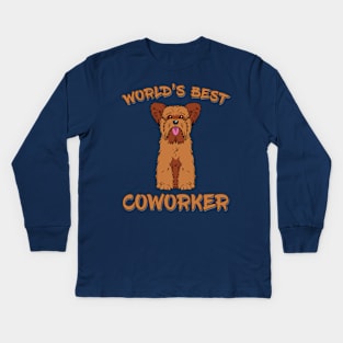 Yorkshire World's Best Coworker WFH Kids Long Sleeve T-Shirt